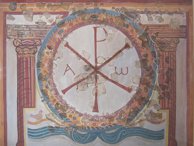 Earliet Christian symbols at Lullingstone Roman villa