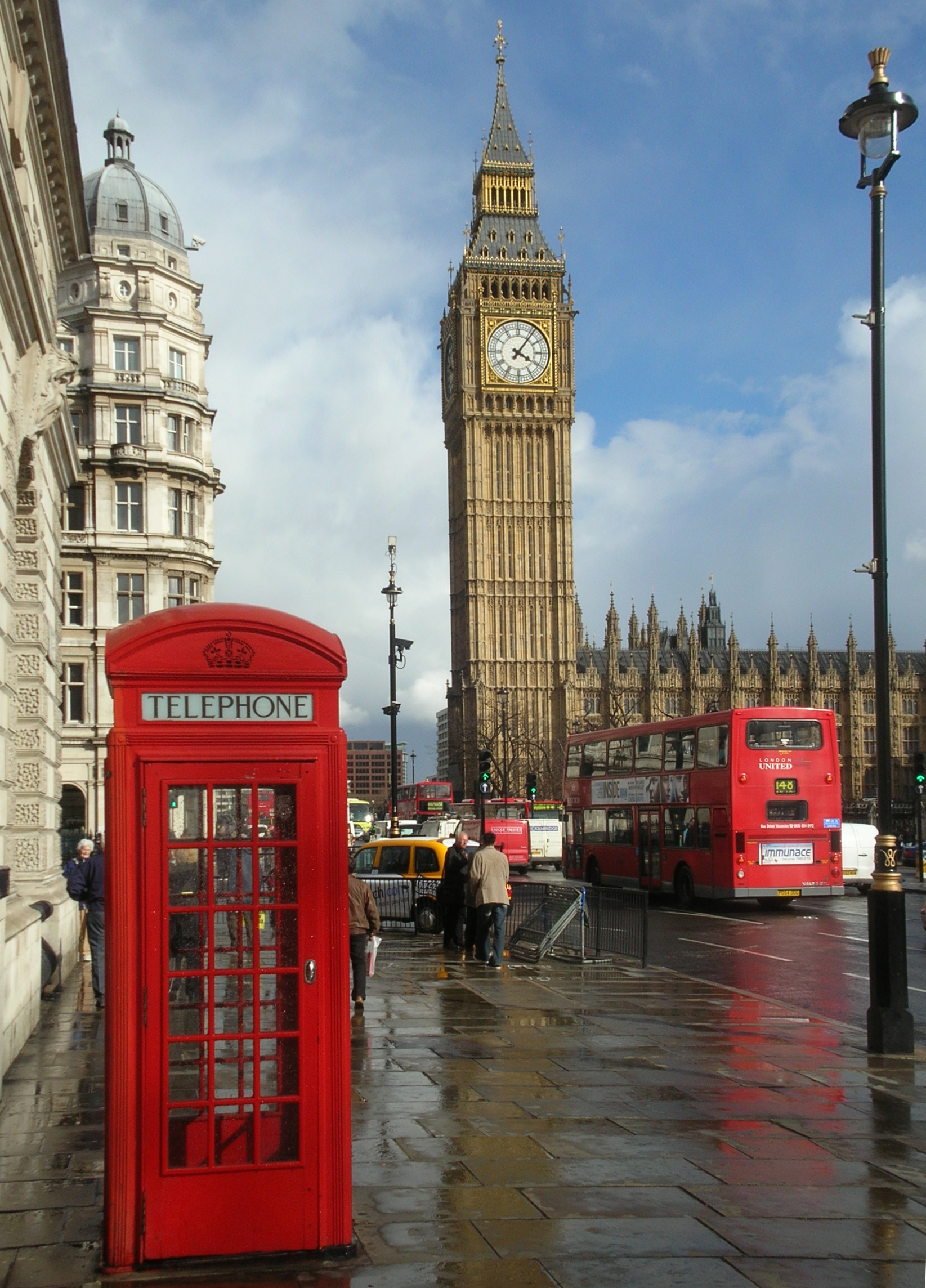 Big Ben and a red London letterbox