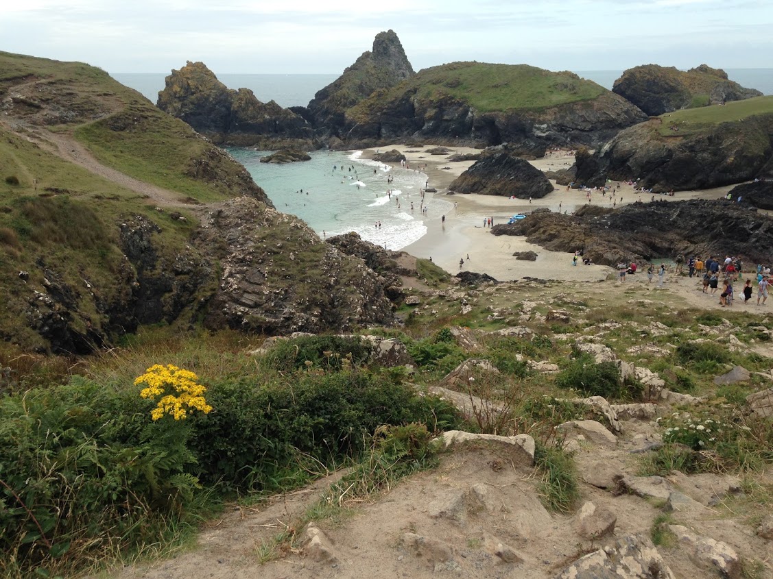 Rugged beach in Cornwall