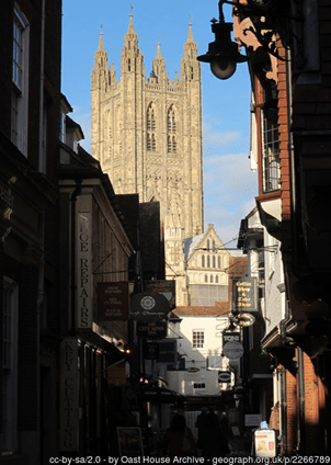 Canterbury Cathedral in evening light