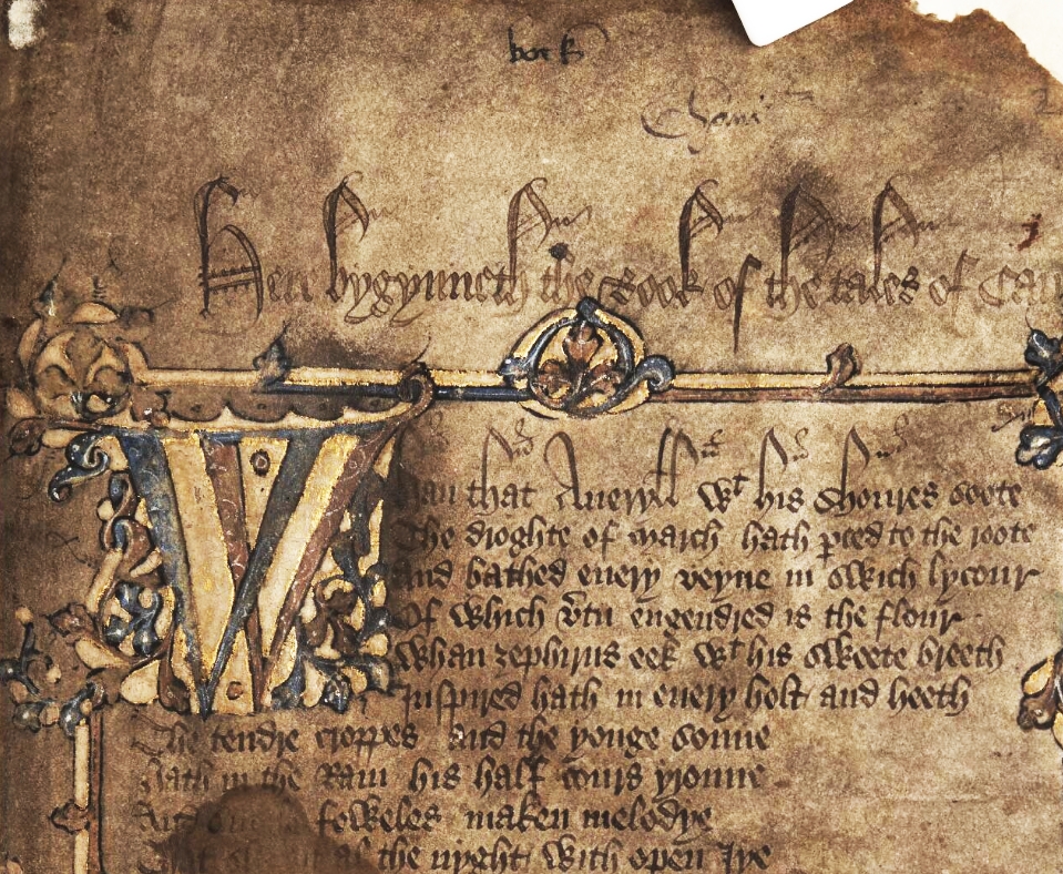 An old manuscript of Chaucer's Canterbury Tales