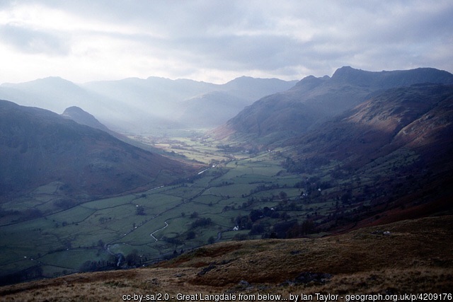 Shaft of sunlight in Great Langdale