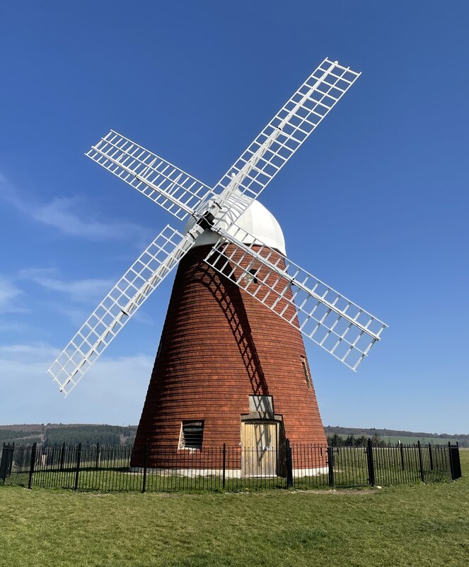 Restored windmill on Halnaker Hill , Sussex