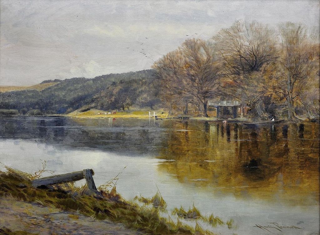 Oil painting of the river Thames