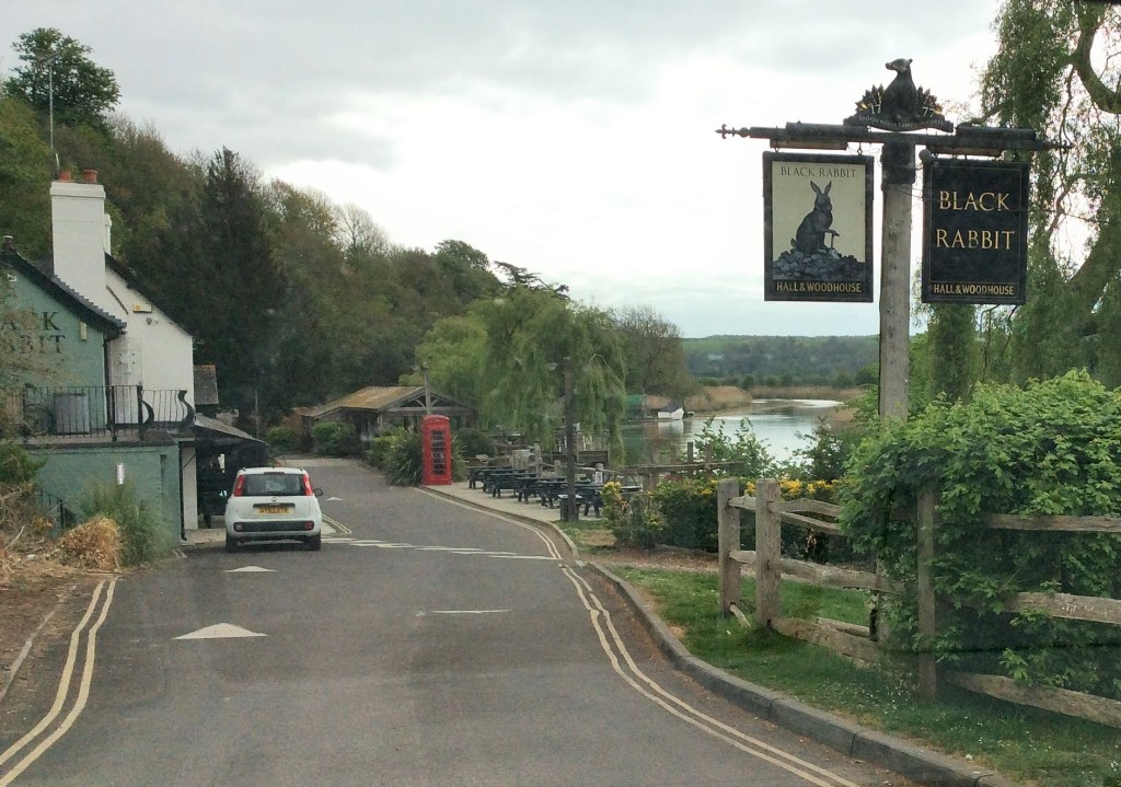 The 'Black Rabbit' pub beside the river