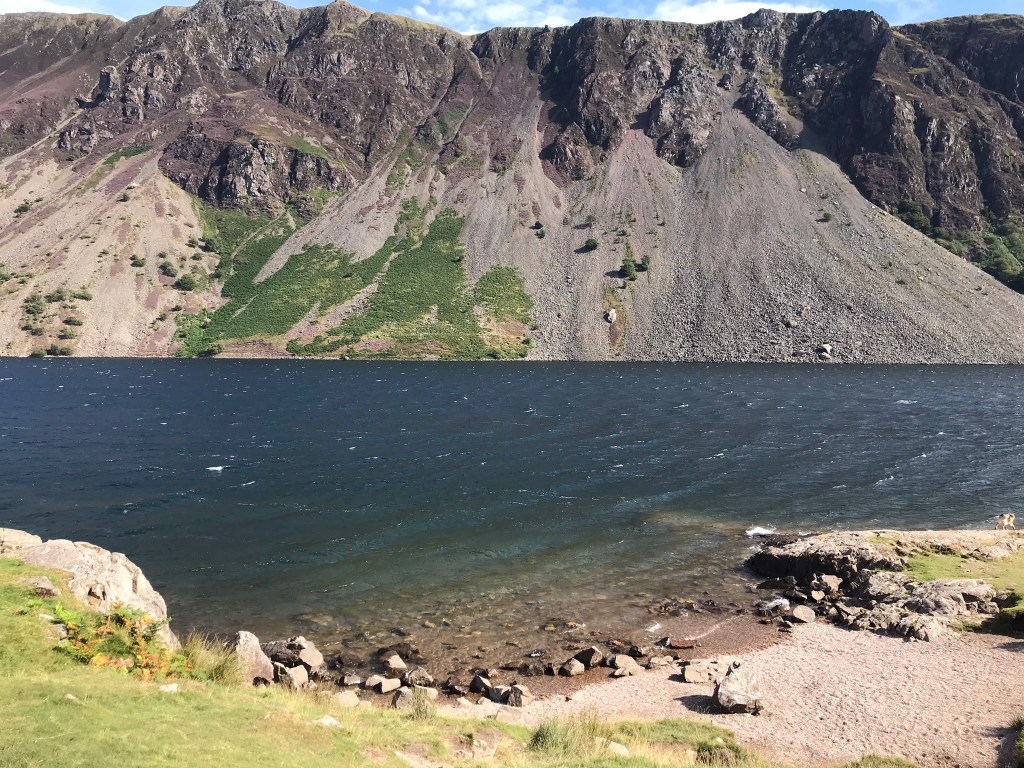 Wastwater screes below rocky cliffs