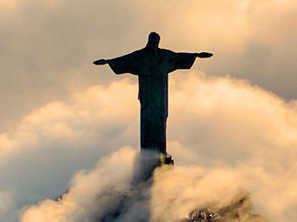Statue of Christ in the clouds over Rio C